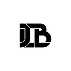 ljb lettering initial monogram logo design