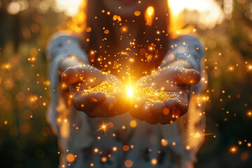 Beautiful Woman Breathes in and Connects Deeply With Manifestation, Abundance, and Happiness