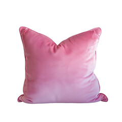 A stylish piece of furniture a pink pillow set against a transparent background stands out prominently on transparent background
