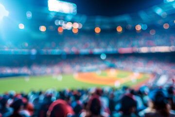 blurred scene of crowded Stadium