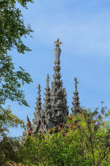 Roof of the The Wooden Sanctuary of Truth in Pattaya, Chonburi, Thailand