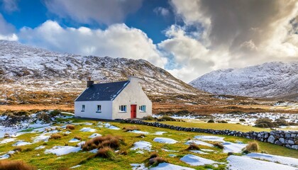 A Cottage in Ireland - obrazy, fototapety, plakaty