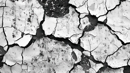 A dirty monochrome pattern portraying the worn surface and its cracks.