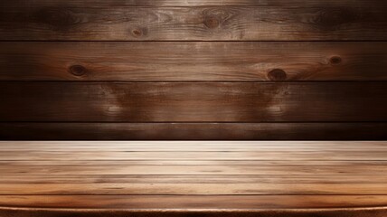 a polished wooden surface, whether it's a shelf, desk, display, or board, showcased in a pristine front view against a minimalist white backdrop.