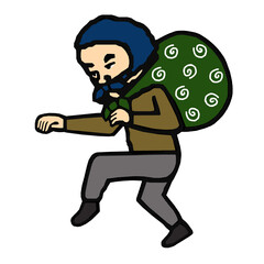 泥棒　イラスト