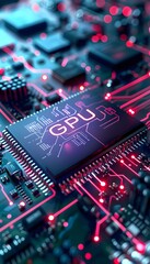 GPU Graphic Processing Unit chip with circuit board 