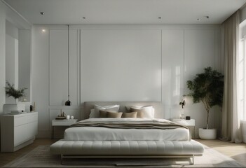 bedroom interior minimalist master White