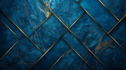 Majestic Sapphire Canvass Adorned by Gilded Veins