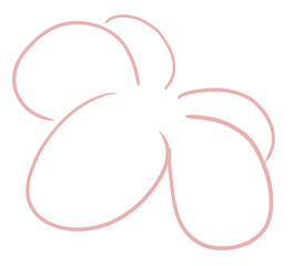 This is a line drawing of a pink flower.