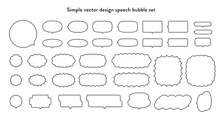 Simple vector design speech bubble set
