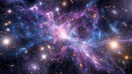 Within the intricate web of the universe, the close proximity of galactic clusters and celestial bodies sparks a cosmic symphony of gravitational interactions and cosmic collisions.