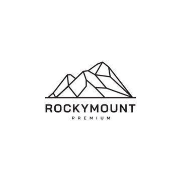 monoline Rocky mountain logo design 3