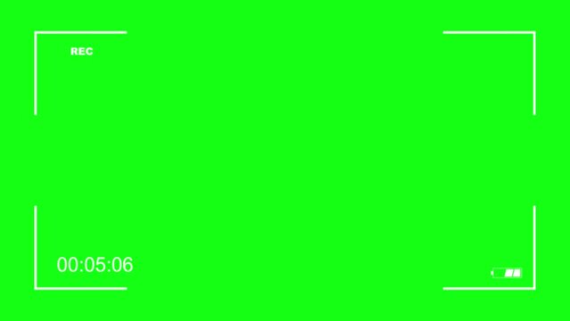 Video Recording frame layout viewfinder, Greenscreen Camera viewfinder, Video Camera Recording Screen, Camera Recording Screen Overlay