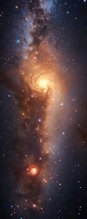 Obraz premium Dark Cosmos Stars Amidst the Shadows