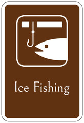 Fishing sign ice fishing