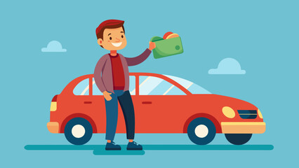A car salesman vector illustration