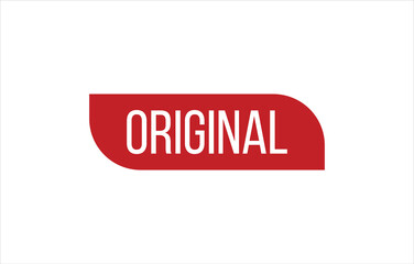 Red Original Rubber Stamp Seal Vector