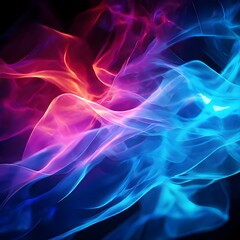 Fototapeta premium abstract background with smoke colorful waves