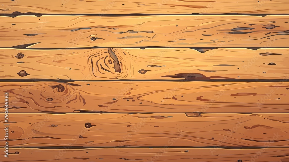Poster cartoon style comic background featuring wooden material with a textured surface ideal for game wall