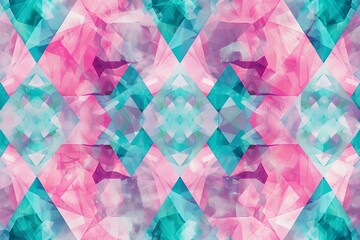 Abstract Geometric Watercolor Pattern