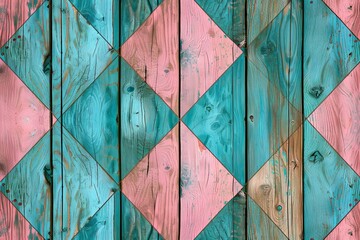 Colorful Geometric Wooden Panels