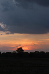 Sunset sky for background or sunrise sky and cloud at morning.