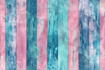 Pastel Pink and Blue Wooden Planks Background