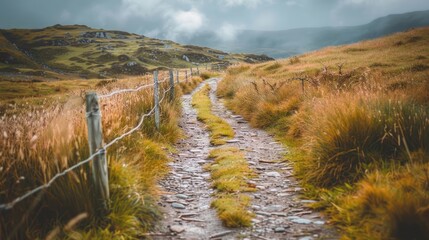Hiking trail, AI generated Image