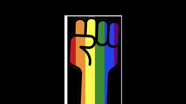 Mano de Orgullo LGBT+ D&iacute;a Internacional contra la Homofobia, la Transfobia y la Bifobia. Sin fondo versi&oacute;n 1