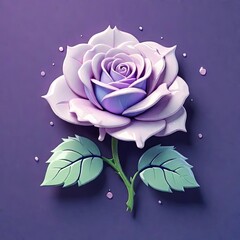 purple rose flower cartoon, a bouquet of purple roses, a bouquet of beautiful purple roses