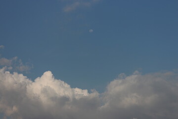 Blue sky background with clouds