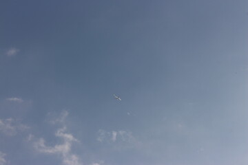 An airplane in the sky