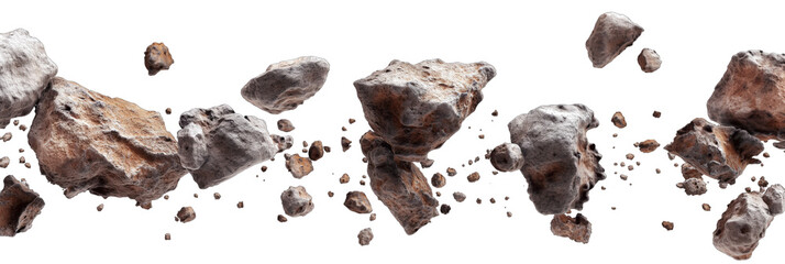 Obraz premium Piece of coal isolated on a transparent background. 