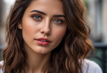 Fototapeta premium A Portrait Of Breathtakingly Gorgeous, Exotic, Beautiful Woman. 