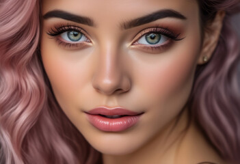 Fototapeta premium A Portrait Of Breathtakingly Gorgeous, Exotic, Beautiful Woman. 