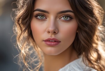 Naklejka premium A Portrait Of Breathtakingly Gorgeous, Exotic, Beautiful Woman. 