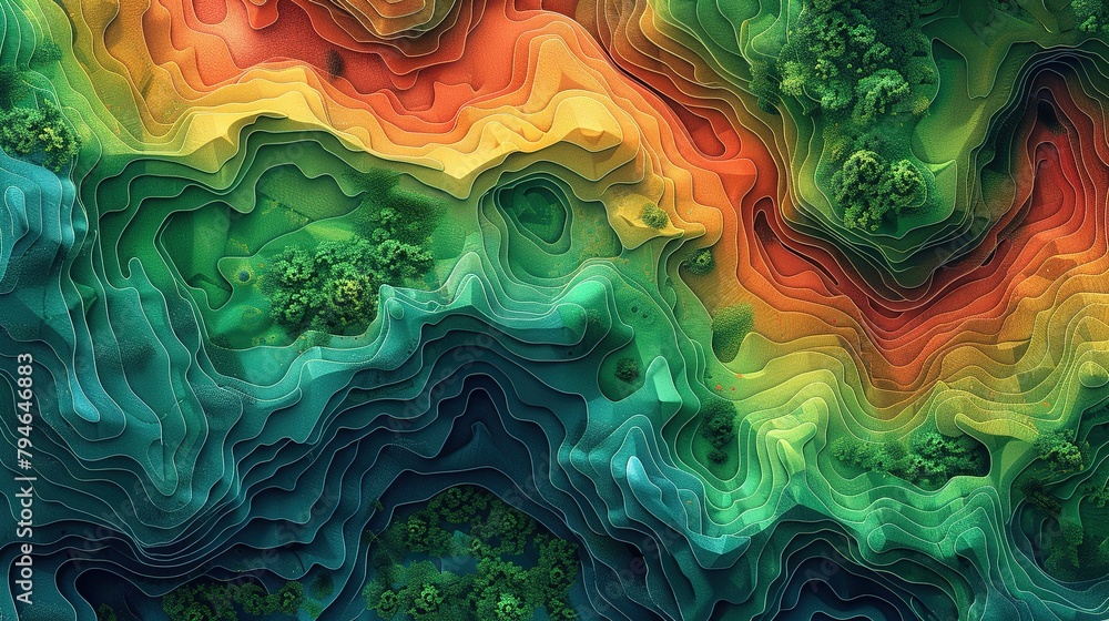 Poster topographic contour lines map seamless pattern copy space for text --ar 16:9 --stylize 750 job id: 0