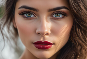 A Portrait Of Breathtakingly Gorgeous, Exotic, Beautiful Woman.
