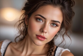 Obraz premium A Portrait Of Breathtakingly Gorgeous, Exotic, Beautiful Woman. 