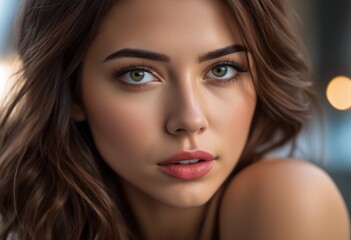 Obraz premium A Portrait Of Breathtakingly Gorgeous, Exotic, Beautiful Woman. 