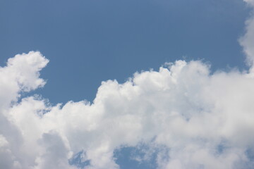 white cloud on blue sky background
