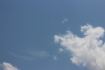 white cloud on blue sky background