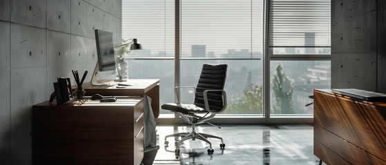 minimalist office interior for business background