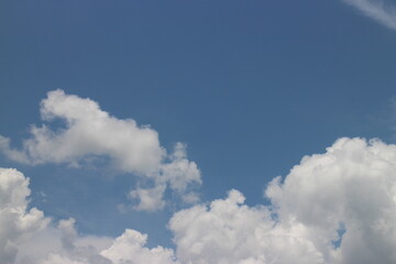 blue sky panorama background with tiny clouds