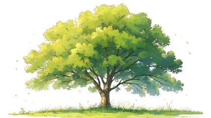 A cartoon depicting a tree as a symbol of nature