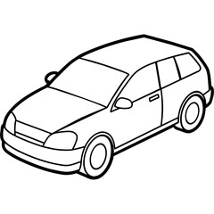 car isolated on white