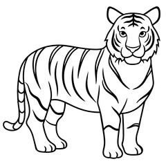 Fototapeta premium illustration of cartoon tiger