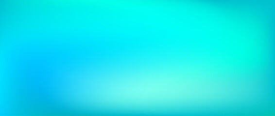 Bright turquoise gradient background. Vibrant fluid teal color backdrop. Abstract smooth fresh mint wallpaper. Blur vivid blue green marine concept texture for banner, poster, brochure. Vector © vika_k