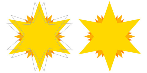 This is a glitter shaped illustration.