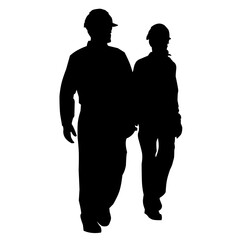 mine worker silhouette illustration